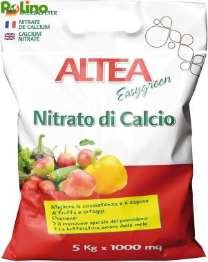 Altea Nitrato di Calcio 5 kg concime granulare azotato per orto e Giardino