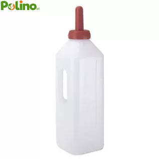 Biberon bottiglia per latte allattamento vitelli da lt 3 con manico e tettarella