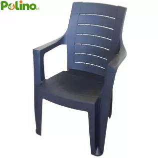 POLTRONA SEDIA CON BRACCIOLI IN RESINA ANTIURTO CLEOPATRA 60X56X89 Antracite