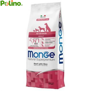 Monge All Breeds Adult Monoprotein Manzo con Riso 12 kg