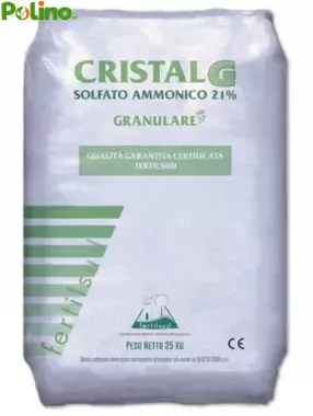 SOLFATO AMMONICO concime piante fertilizzante orto prato azoto 25 kg-GRANULARE