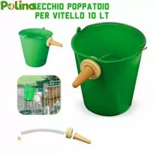 SECCHIO POPPATOIO PER  VITELLI COMPLETO secchio autopescente 10lt