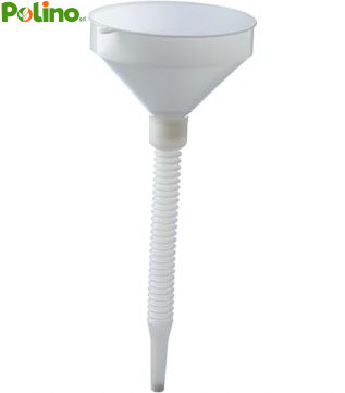 Mobil Plastic - Imbuto per alimenti diametro 26 cm con filtro e tubo flessibile - bianco