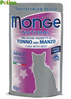Monge Natural Pezzetti di Tonno con Alici