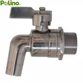 RUBINETTO A SFERA ACCIAIO INOX OLIO VINO BOTTE CONTENITORE ALIMENTI 1/2' 3/4'