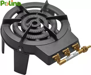 FORNELLONE A GAS IN GHISA BRUCIATORE A 3 RUBINETTI 3 CORONE