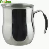 Lattiera  in acciaio inox 18/10 con fascia tazza 1/2