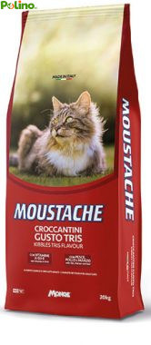 Moustache Croccantini Gusto Tris con Pesce, Pollo e Manzo 20 kg