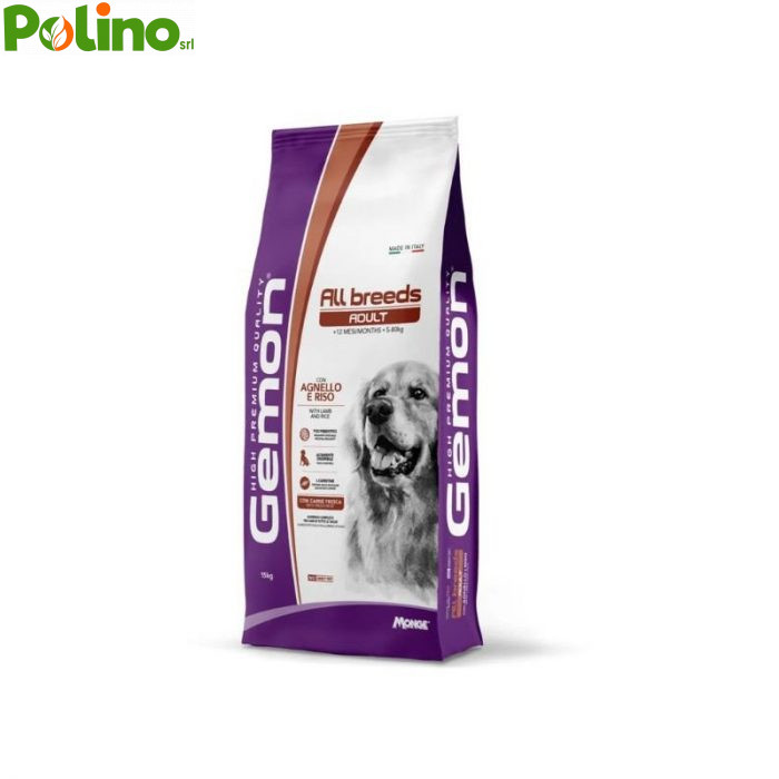 gemon-all-breeds-adult-con-agnello-e-riso-15-kg
