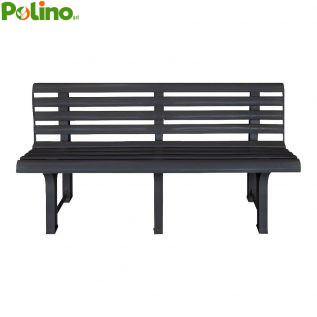 PANCHINA PANCA 3 POSTI IN RESINA ANTRACITE ISOTTA GIARDINO CASA TERRAZZO